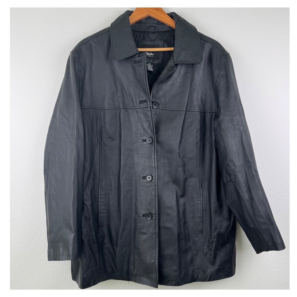 Mossimo Leather Vintage Jacket Womens 22W Excellent Classic Chic Office Siren